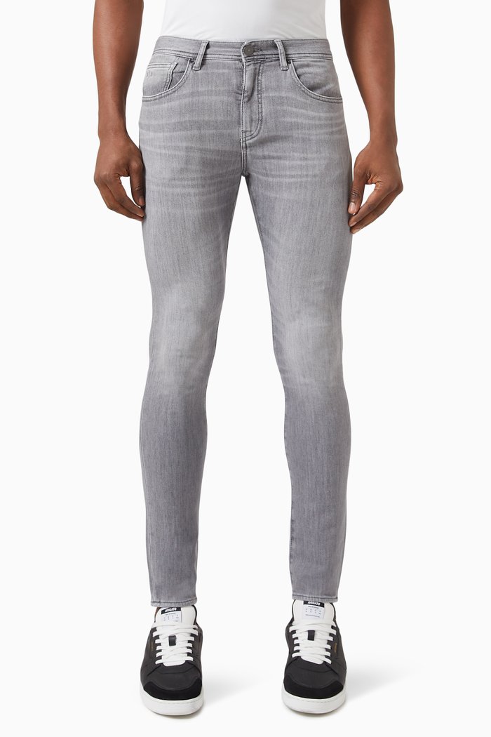 

J33 Super Skinny-fit Jeans in Denim Blend, Grey