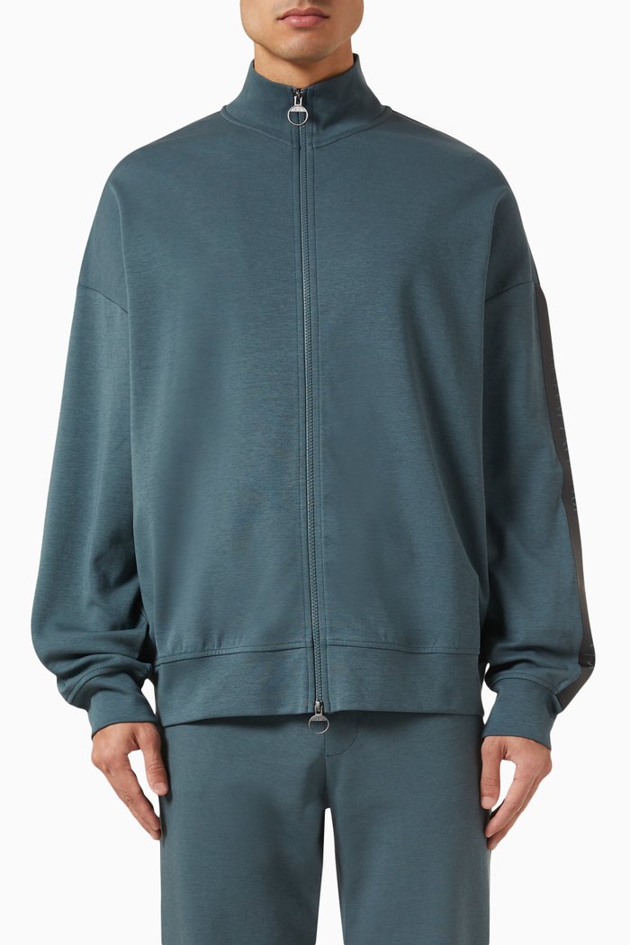 

Side Logo Tape Sweatshirt in Cotton, Grey