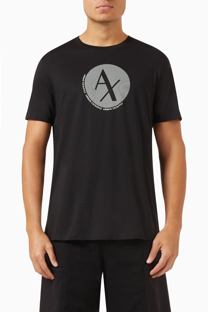 

HD Logo-print T-shirt in Cotton-jersey, Black