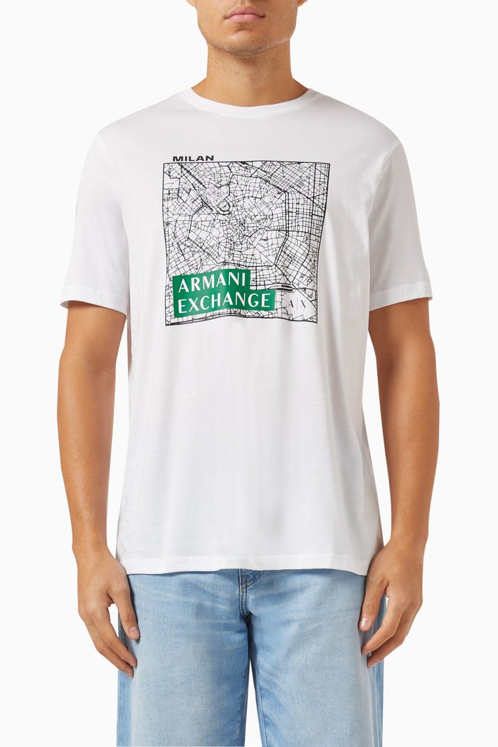 

Graphic Logo-print T-shirt in Cotton-jersey, White