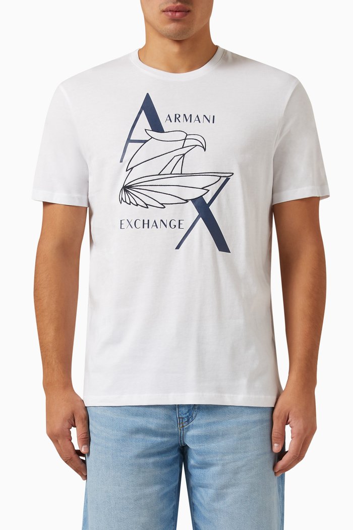 Graphic Logo T-shirt in Cotton Jersey, White