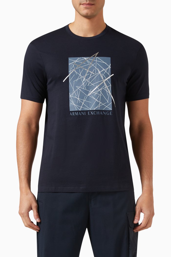 

Crewneck T-shirt in Cotton-jersey, Blue