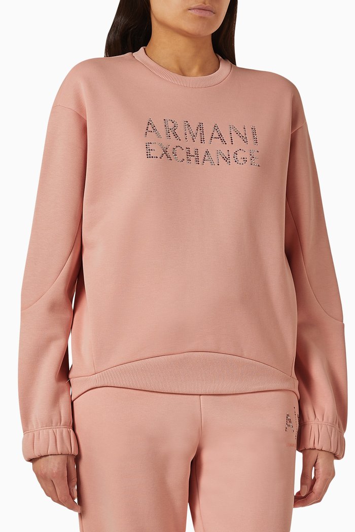 

Study Hall Logo Sweatshirt in Jersey, Pink