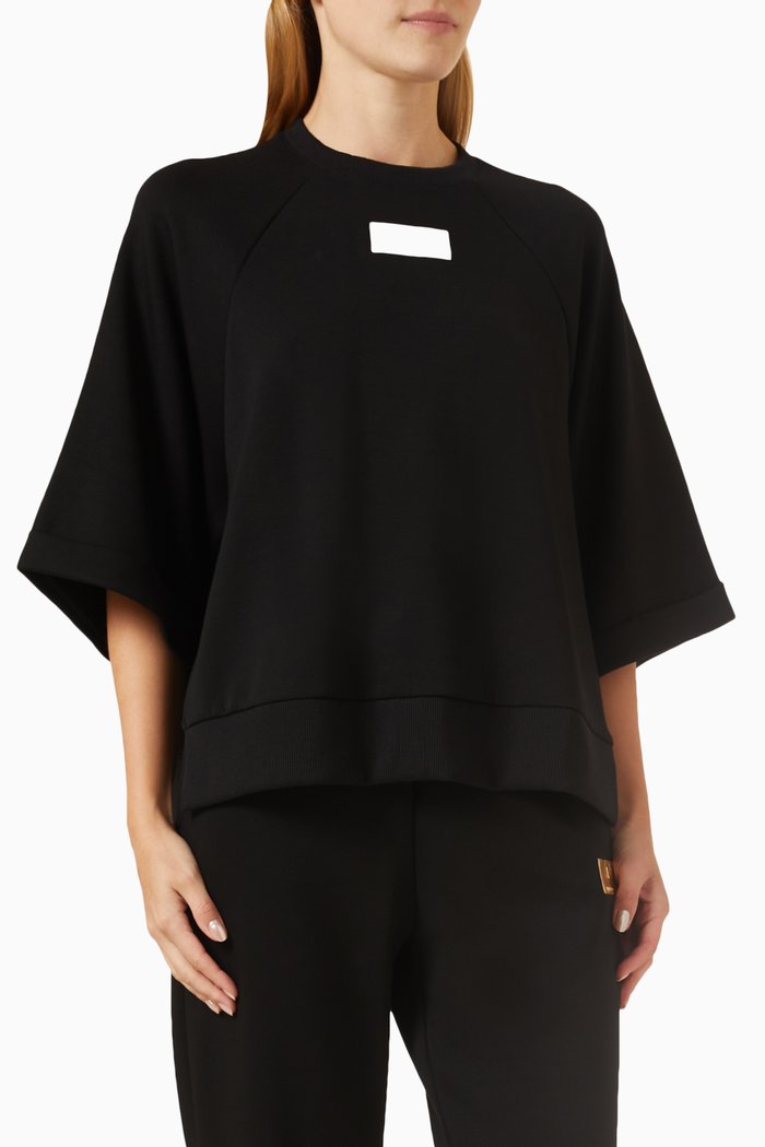 

Metal Logo Oversized Sweatshirt, Black