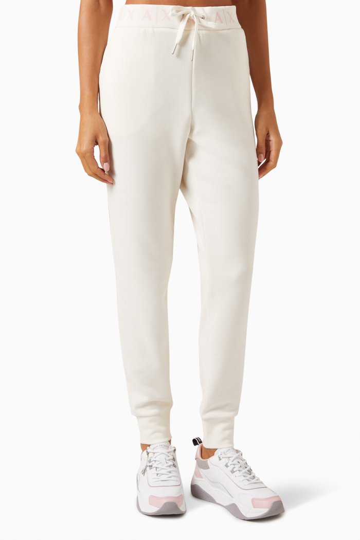 

Study Hall Logo Sweatpants in Jersey, White