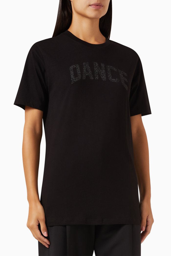 

Biker T-shirt in Cotton-jersey, Black