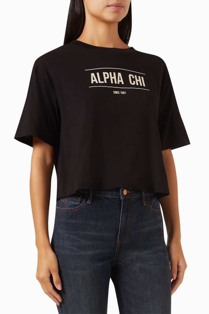 

Logo-print T-shirt in Cotton-jersey, Black