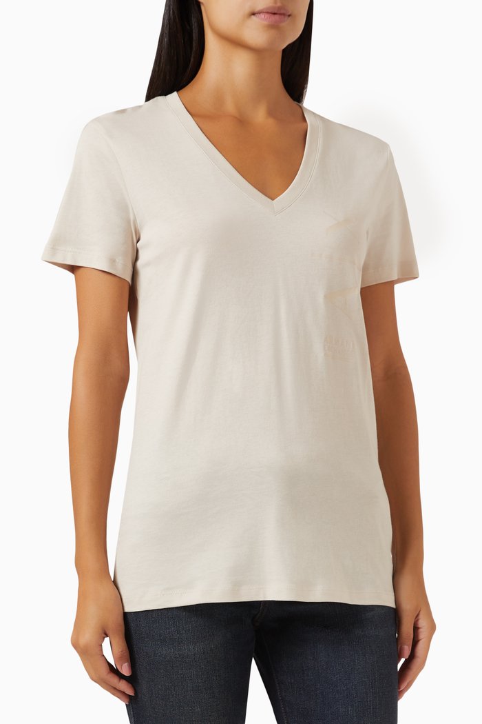 

AX Logo T-shirt in Cotton-jersey, White