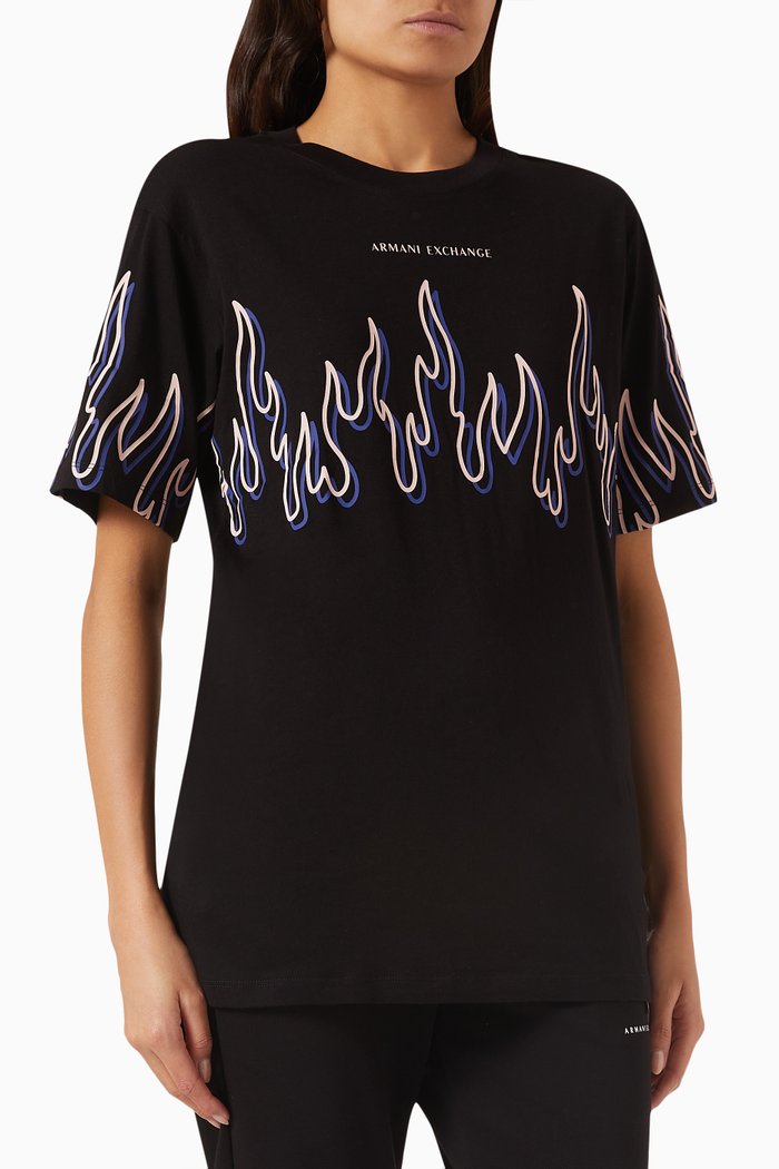 Logo T-shirt in Cotton-jersey, Black