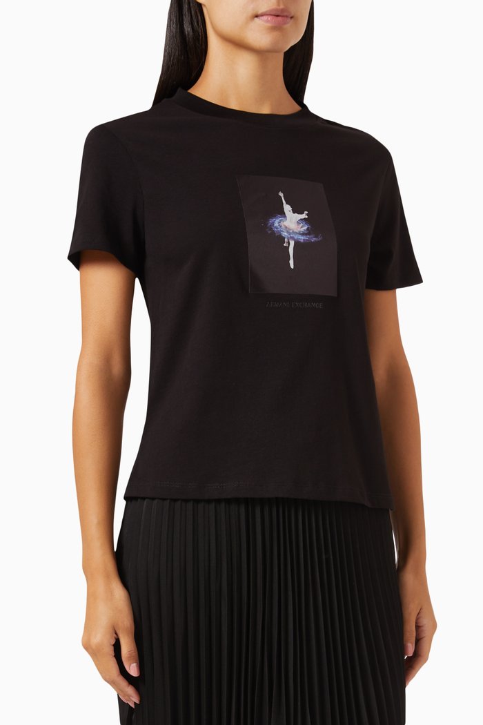 

Photoprint T-shirt in Cotton-jersey, Black