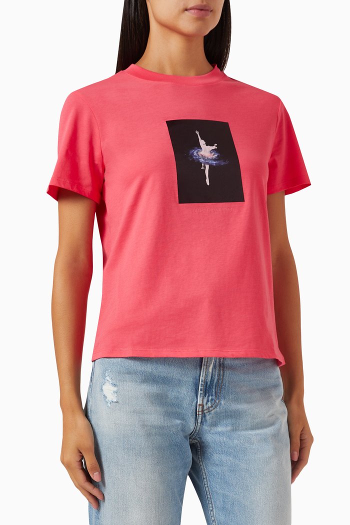 

Photoprint T-shirt in Cotton-jersey, Pink