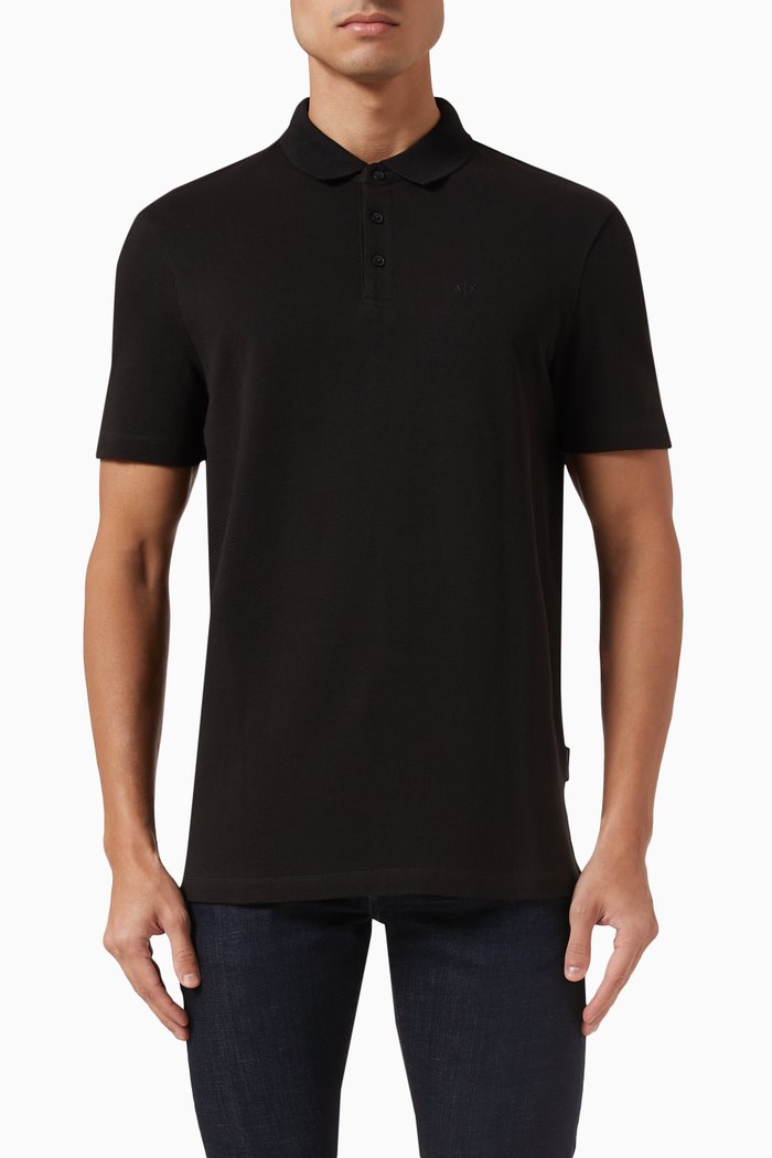 

Polo Shirt in Cotton, Black