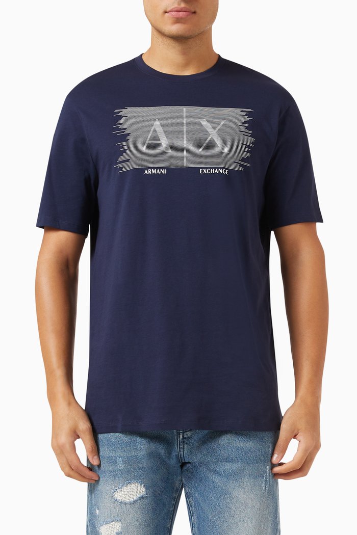 

HD Logo-print T-shirt in Cotton-jersey, Blue