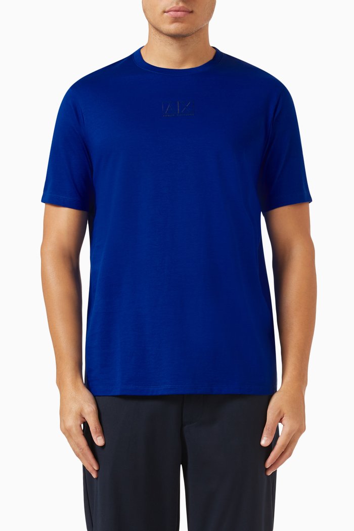 

AX Logo-print T-shirt in Cotton-jersey, Blue