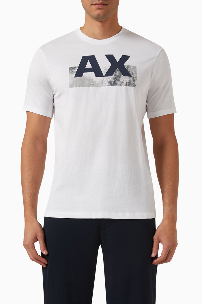 

AX Logo T-shirt in Cotton-jersey, White