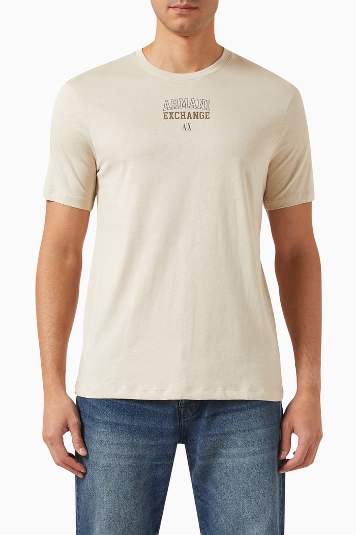 

Metallic-logo T-shirt in Cotton-jersey, Silver