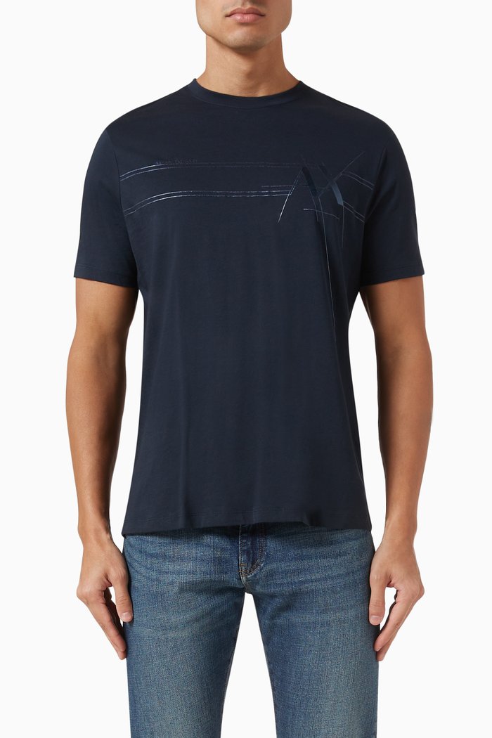 

Logo T-shirt in Cotton Jersey, Blue