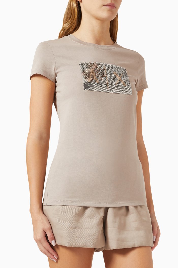 

AX Bold Logo T-shirt in Cotton-jersey, Neutral
