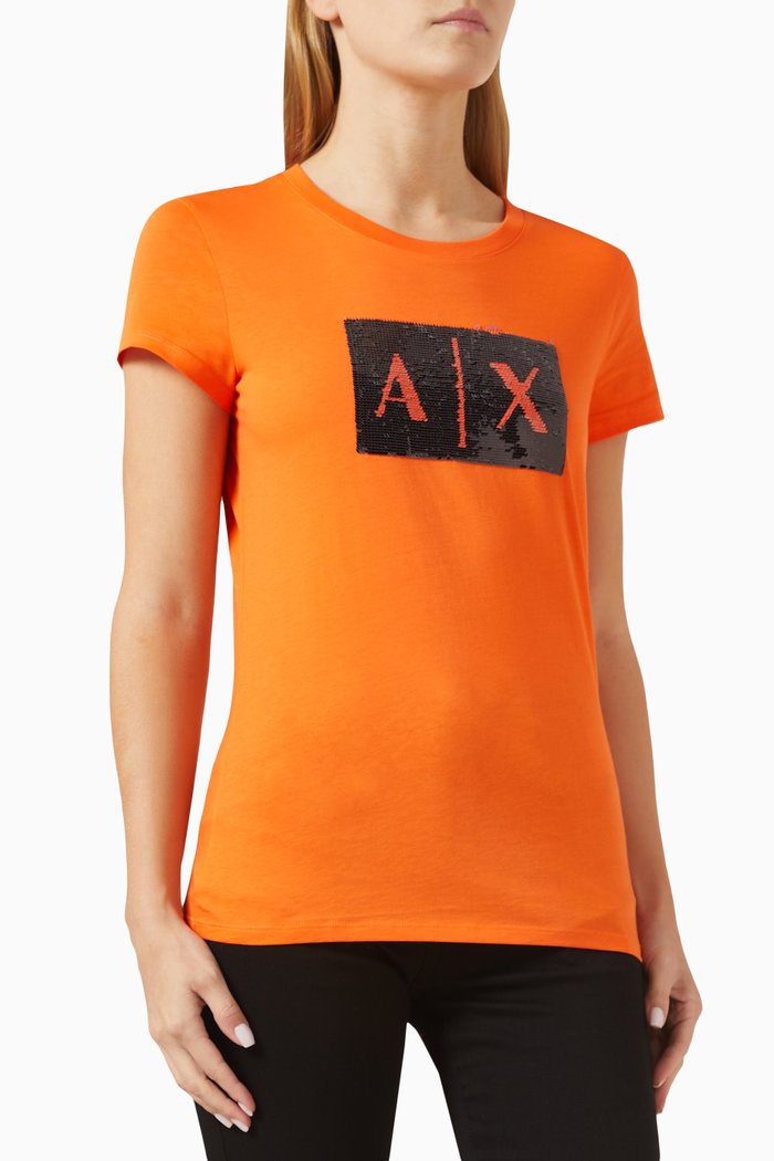 

AX Bold Logo T-shirt in Cotton-jersey, Multicolour
