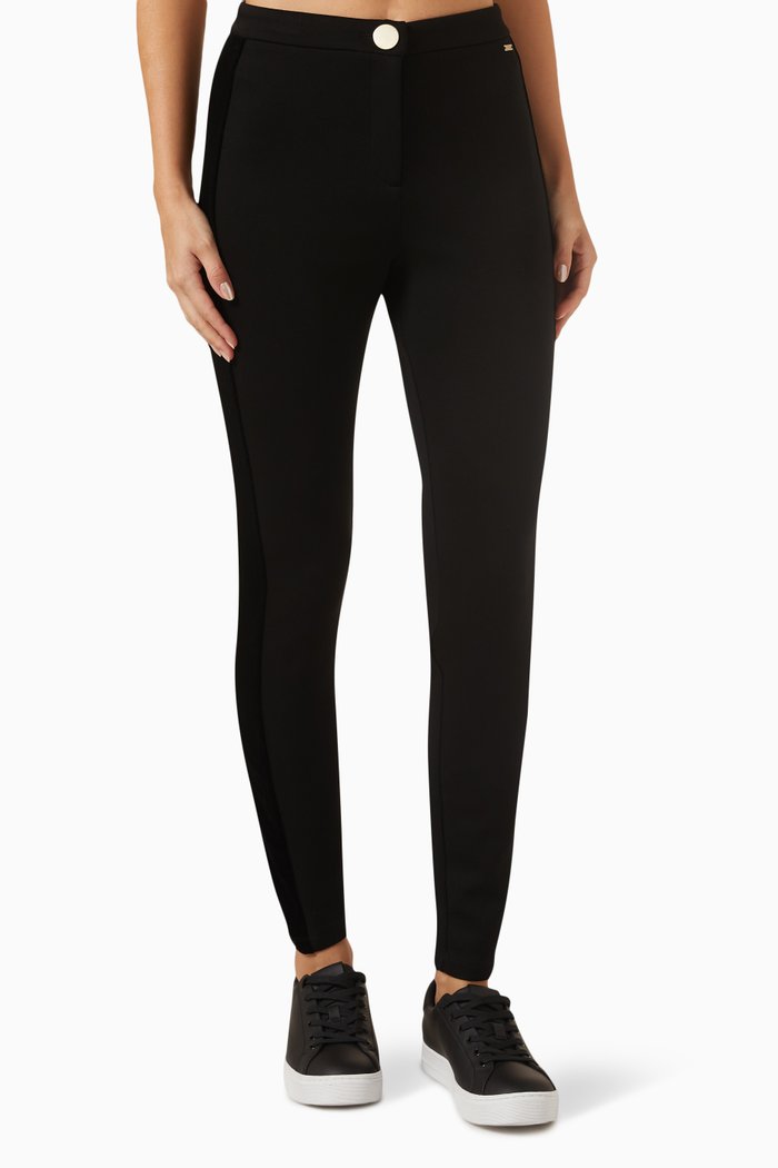 

Buttoned Stretch Leggings, Black