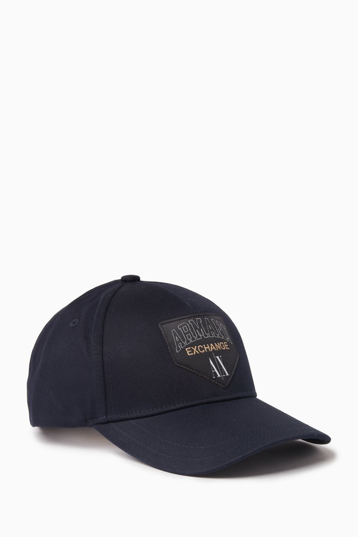 

Campus Logo Tape Cap in Cotton, Blue