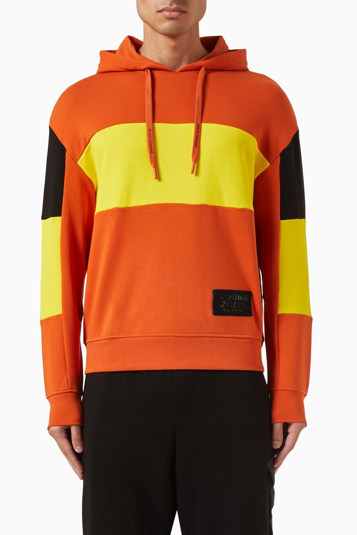 

Logo-Patch Hoodie in Cotton Blend, Orange