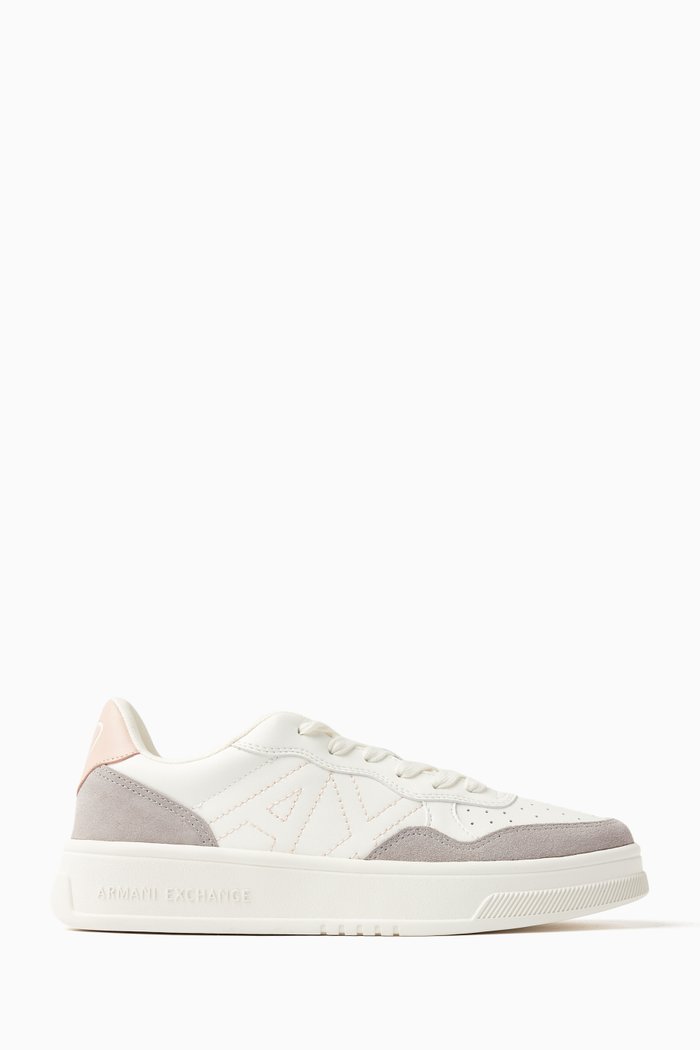 

Seattle Logo Sneakers in Leather, White