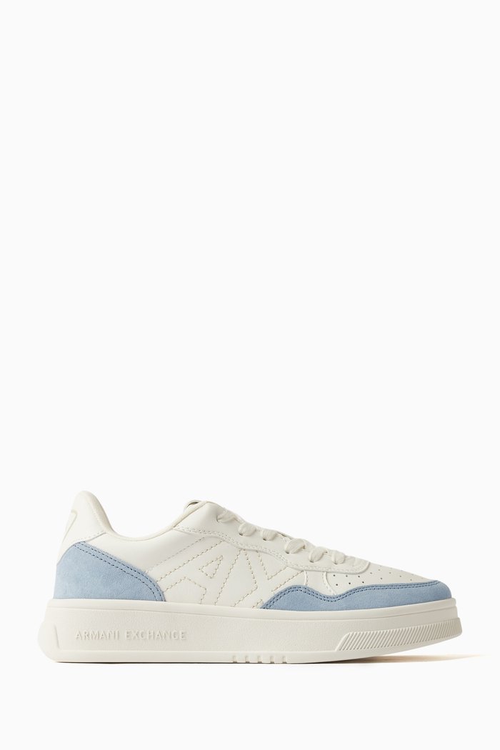 Seattle Logo Sneakers in Leather, Neutral