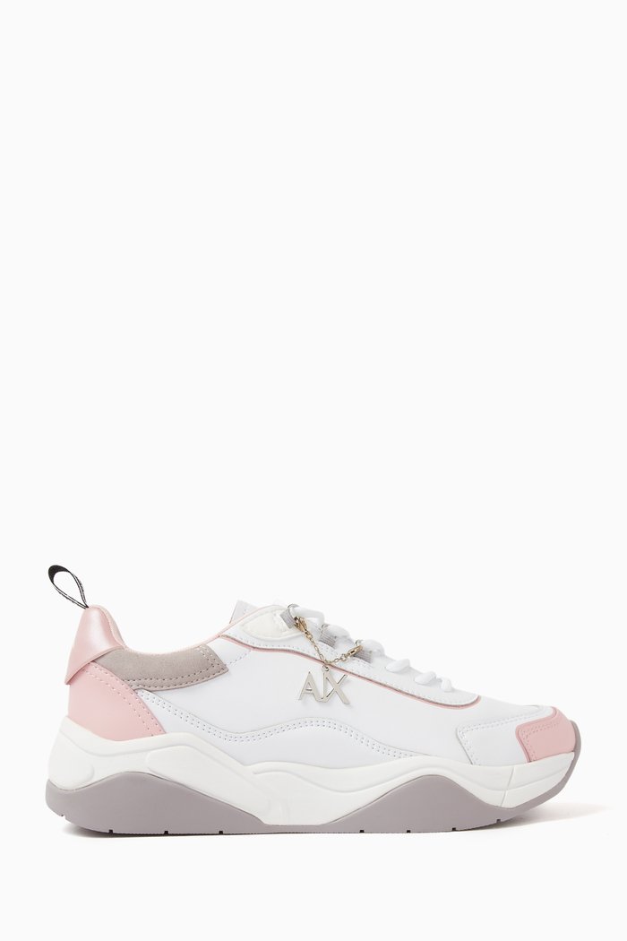 

Cher Logo Sneakers in Leather, White