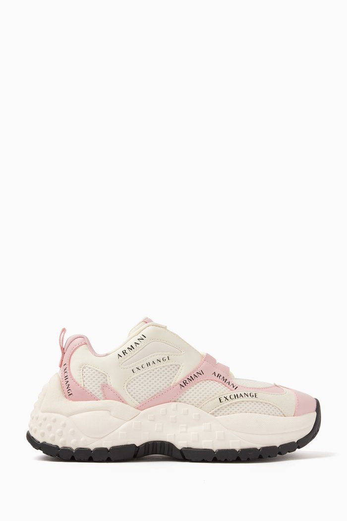 

Vedder Logo Sneakers in Leather and Mesh, White