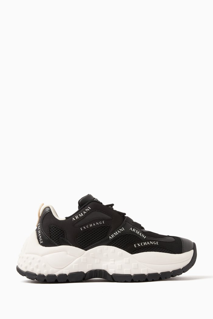 

Vedder Logo Sneakers in Leather, Black