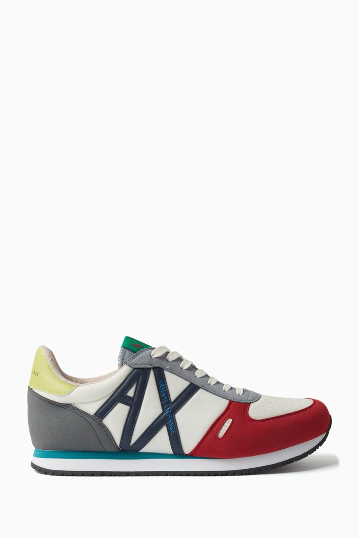 

Rio Bold Logo Sneakers in Eco-suede, Mesh & Nylon, Multicolour