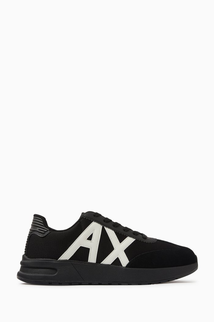 

Dusseldorf AX Logo Low-top Sneakers in Mesh, Black