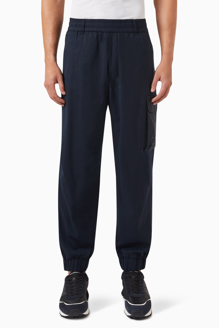 

AX Logo Sweatpants in Wool-blend, Blue