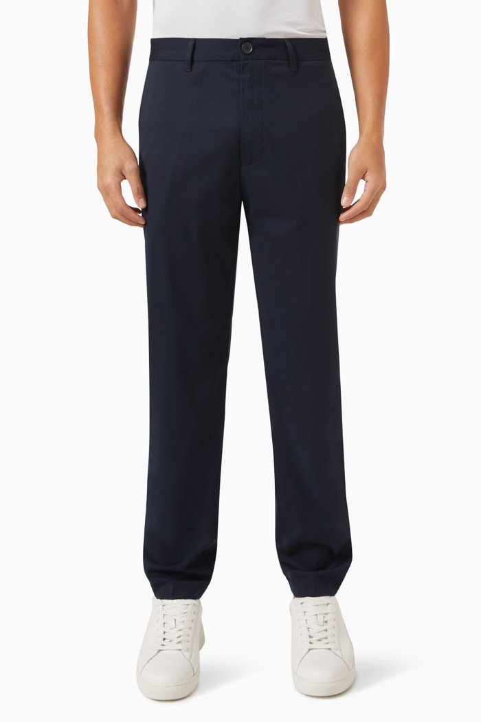 

Straight-fit Pants in Stretch Wool-blend, Blue
