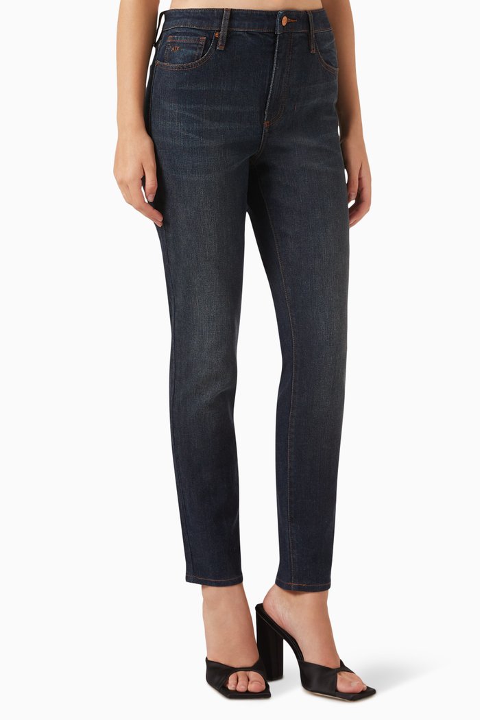 

Logo Super Skinny Jeans in Cotton-blend, Blue