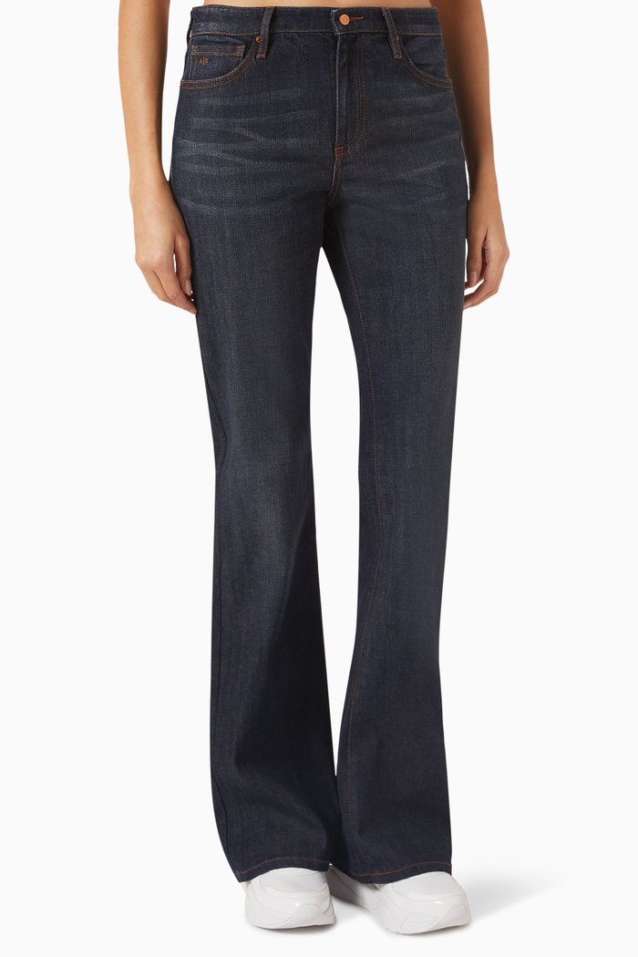 

J65 Flared Jeans in Stretch-denim, Blue