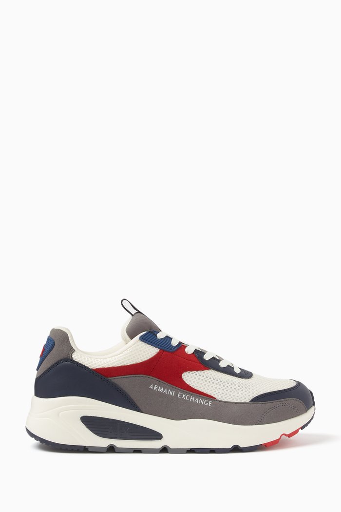 

Bronx Logo Sneakers in Mixed Materials, Multicolour