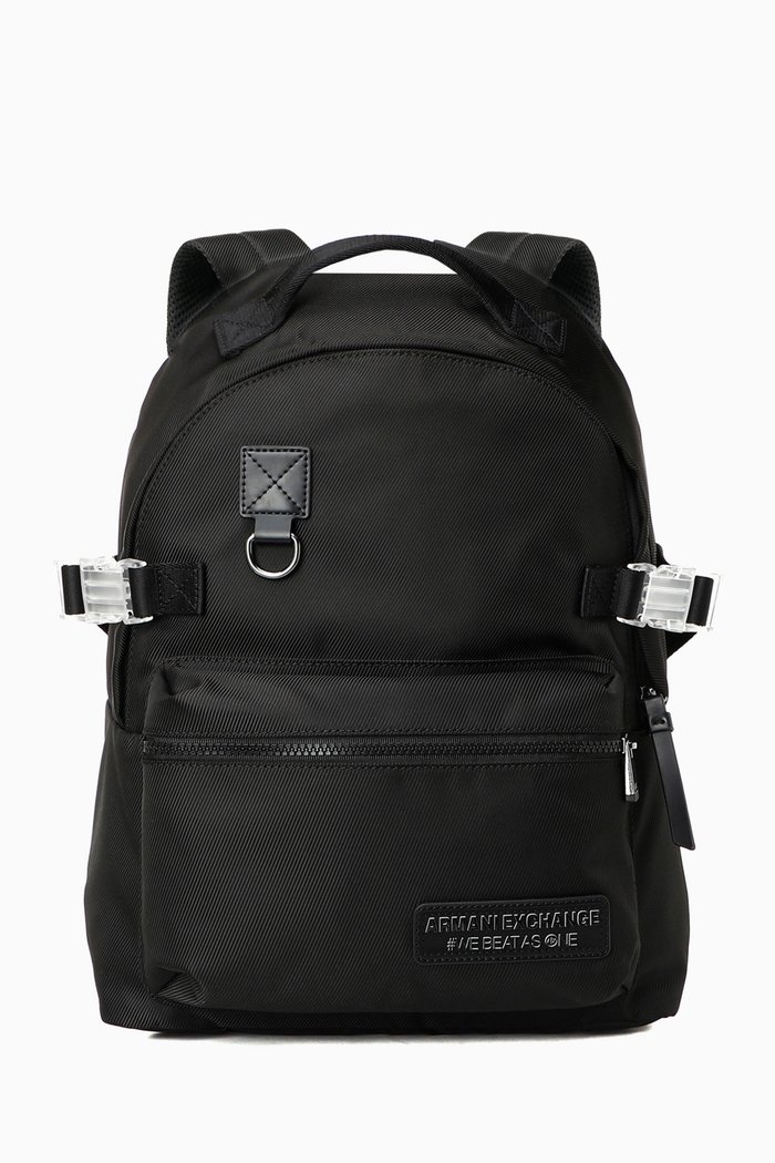 

Logo-Patch Backpack in Nylon, Black