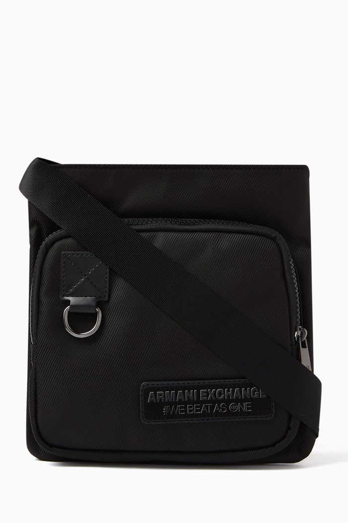 

Logo-patch Crossbody Bag in Nylon, Black