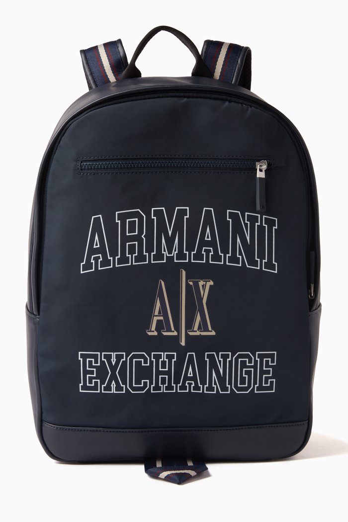 

Campus Logo Backpack in Techno Fabric & Coated Fabric, Blue