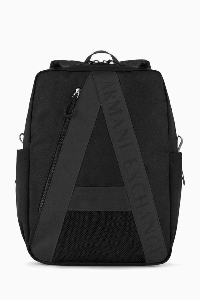 

Logo-Tape Backpack in Nylon, Black