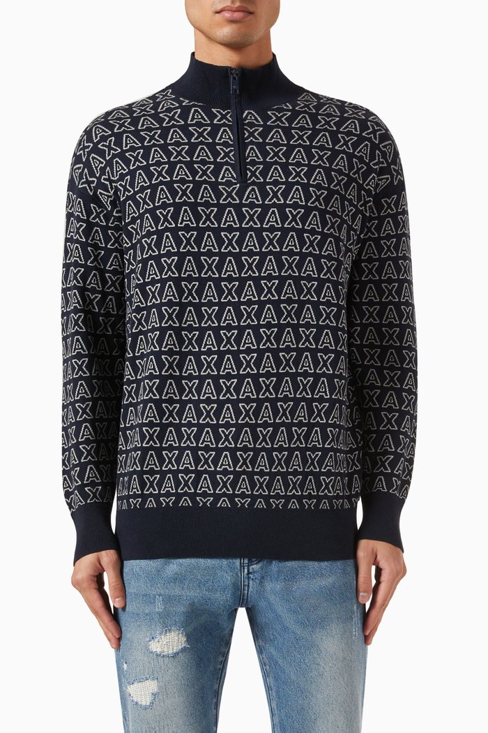 

Pull-over Logo Sweatshirt in Cotton, Blue
