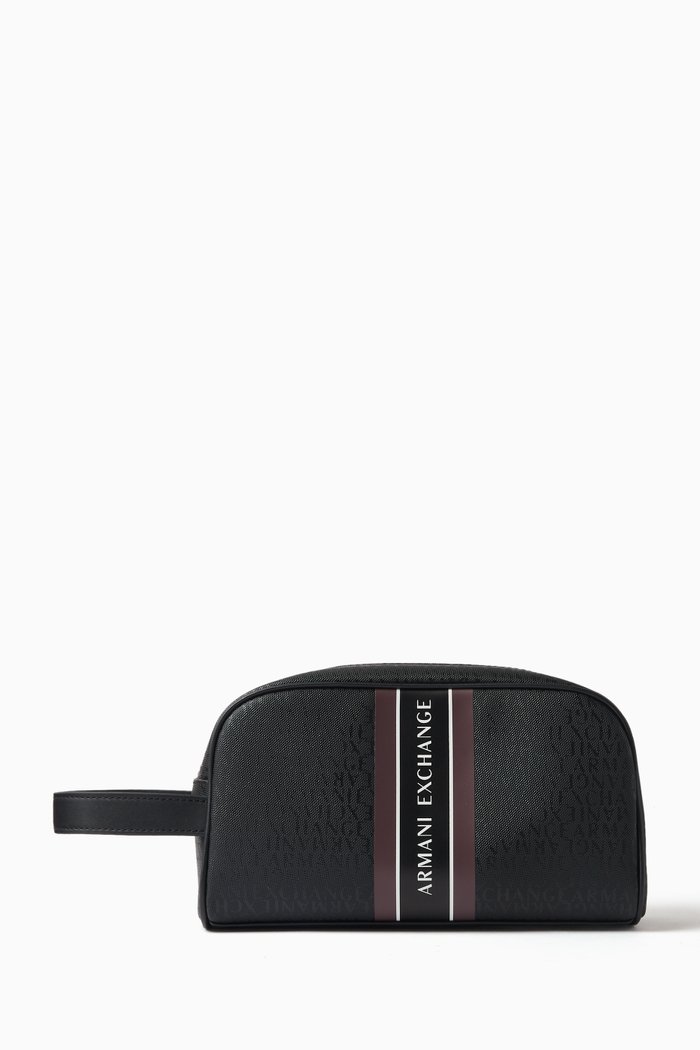 

Monogram Logo Toiletry Bag, Black
