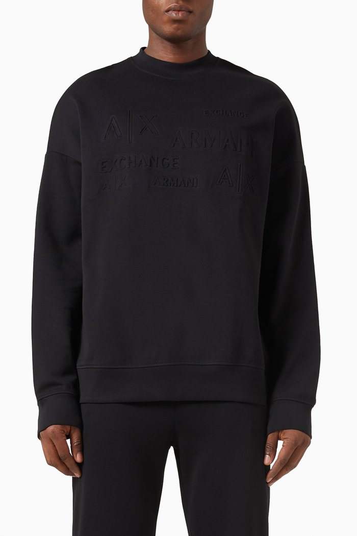 

Logo Sweatshirt in Organic Cotton French Terry, Black
