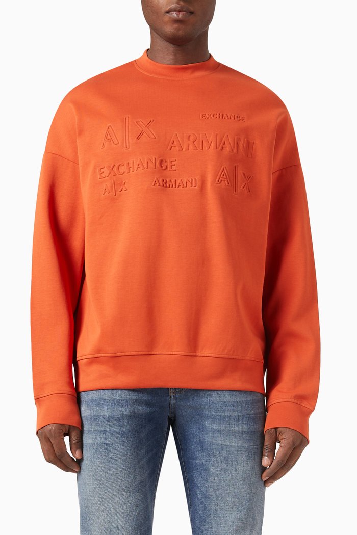 

Logo Sweatshirt in Organic Cotton French Terry, Orange