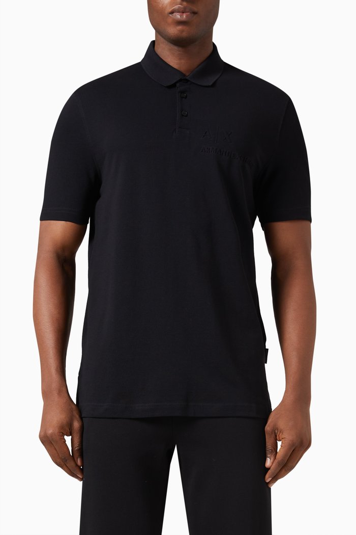 

Logo Polo in Cotton Piqué, Black