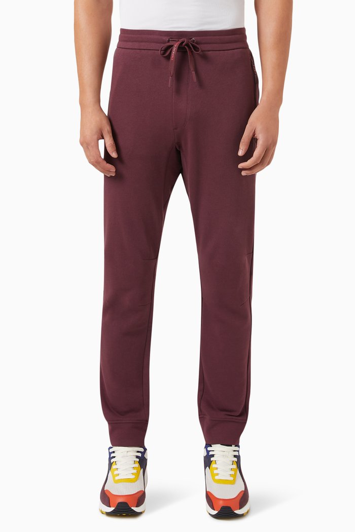 

Logo-print Tapered Sweatpants in Cotton, Burgundy