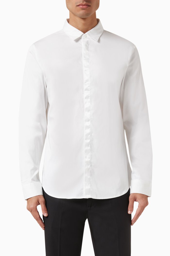 

Logo Tape Shirt in Cotton, White