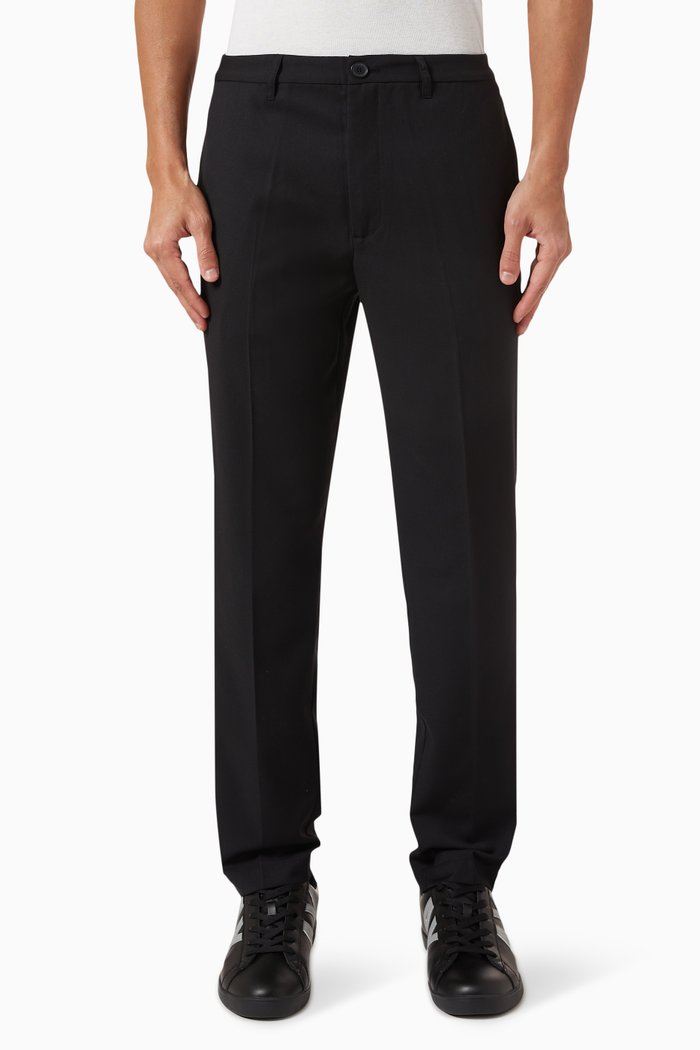 

Logo Tape Pants in Cotton, Black
